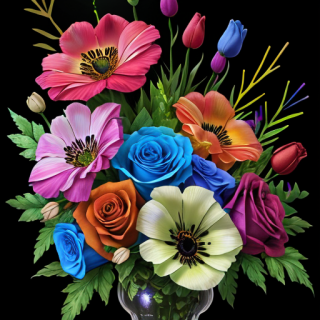 rainbow-colors-photo-realistic-multi-flowers-3d-flowers-and-leaves-oil-paint-strokes-prominent-fl-336014282