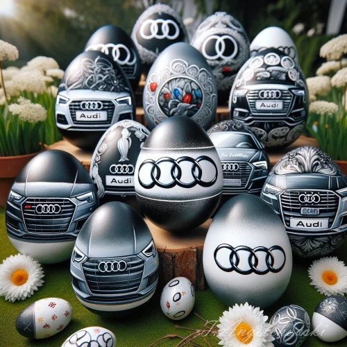 DALLE-2024-05-05-19.16.49---A-festive-and-creative-image-featuring-Easter-eggs-themed-around-Audi.-The-scene-includes-a-collection-of-intricately-decorated-Easter-eggs-each-pain.webp