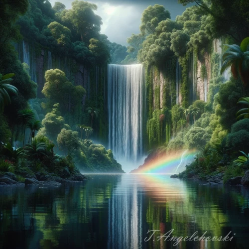 DALLE-2024-06-11-21.22.51---A-realistic-photo-of-a-beautiful-waterfall-in-the-deep-jungle-with-a-reflected-rainbow-creating-a-cinematic-and-serene-landscape.-The-waterfall-casca.webp