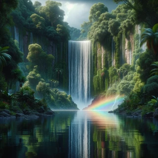 DALLE-2024-06-11-21.22.51---A-realistic-photo-of-a-beautiful-waterfall-in-the-deep-jungle-with-a-reflected-rainbow-creating-a-cinematic-and-serene-landscape.-The-waterfall-casca