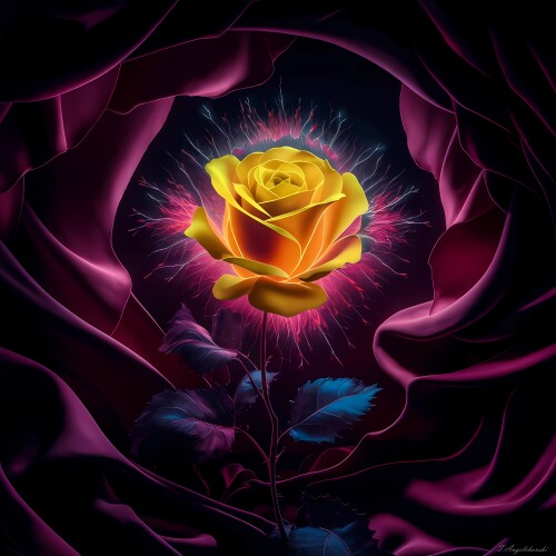 Electric Rose The Magic of Light and Flower