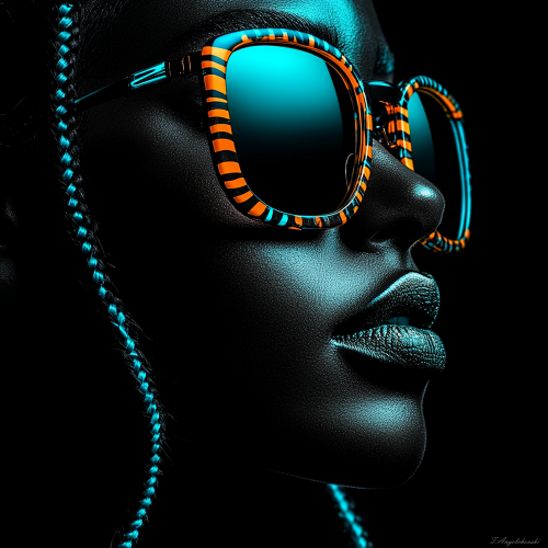 Neon African Elegance