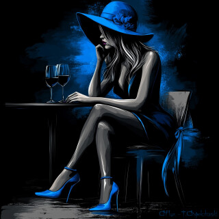 Mysterious-in-Blue-Woman-in-Shadow