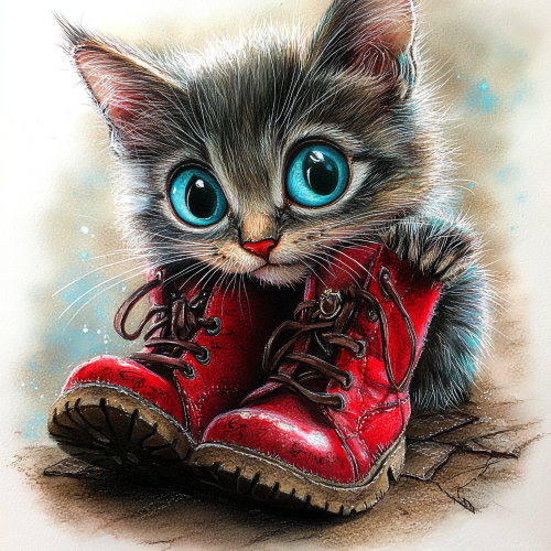 Adorable Steps – The Adventure of the Kitten in Red Boots